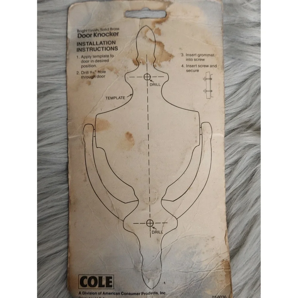 Cole Solid Brass Bright Finish‎ Door Knocker NEW